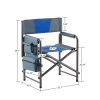 2-piece Padded Folding Outdoor Chair with Storage Pockets,Lightweight Oversized Directors Chair for indoor, Outdoor Camping, Picnics and Fishing