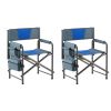 2-piece Padded Folding Outdoor Chair with Storage Pockets,Lightweight Oversized Directors Chair for indoor, Outdoor Camping, Picnics and Fishing