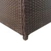 Patio Storage Box Brown 47.2"x19.7"x23.6" Poly Rattan