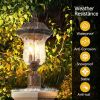 Vintage Outdoor Lamp Post Light, Waterproof Garden Patio Lantern with Clear Glass Shade, Classic Bronze Finish, Ideal for Yard, Porch, Walkway