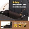 50 Gallon Outdoor Wicker Storage Box with Zippered Liner