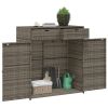 Patio Storage Cabinet Gray 41.3"x21.7"x44.5" Poly Rattan