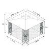 10x10 Outdoor Patio Gazebo Canopy Tent With Ventilated Double Roof And Mosquito net(Detachable Mesh Screen On All Sides),Suitable for Lawn, Garden