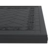 L59.05*W35.43-inch Cast Aluminum Patio Dining Table With Black Frame and Carved Texture on the Tabletop