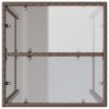Outdoor Bar Table Brown 27.6"x27.6"x43.3" Poly Rattan