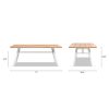 Maiden 71" 6-Seater Teak & Aluminum Patio Dining Table, Natural Teak