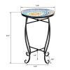Artisasset Blue Hawaiian Sun Mosaic Round Terrace Bistro Table