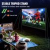 VEVOR Projector Screen with Stand, 100 inch 16:9 4K 1080 HD Outdoor Movie Screen with Stand