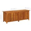 Patio Storage Box 59.1"x19.7"x22.8" Solid Acacia Wood