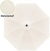 Simple Deluxe 9ft Outdoor Market Table Patio Umbrella with Button Tilt, Crank and 8 Sturdy Ribs for Garden, Beige