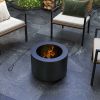 Outsunny Smokeless Fire Pit, 19" Portable Wood Burning Firepit with Poker, Low Smoke Camping Bonfire Stove for Backyard Patio Picnic, Stainless Steel
