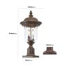 Vintage Outdoor Lamp Post Light, Waterproof Garden Patio Lantern with Clear Glass Shade, Classic Bronze Finish, Ideal for Yard, Porch, Walkway