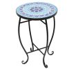 Artisasset Inlaid With Diamond-Colored Sea Mosaics With Round Terrace Bistro Tables