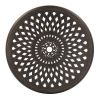 78*78*75cm Circular Diamond Top Courtyard Cast Aluminum Table Bronze