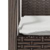 Patio Chairs with Cushions 2 pcs Brown 22.2"x22.4"x32.7" Poly Rattan
