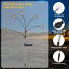 8 Pack Solar Swaying Garden Lawn Floor Lights with Snowflake Design, Outdoor Christmas Pathway