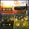 8 Pack Solar Swaying Garden Lawn Floor Lights with Snowflake Design, Outdoor Christmas Pathway