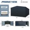 Outdoor Storage Shed 20x13 FT, Metal Garage Shed Backyard Utility Tool House Building with 2 Doors and 4 Vents for Car,Truck,Bike, Garbage Can,Tool