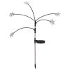 8 Pack Solar Swaying Garden Lawn Floor Lights with Snowflake Design, Outdoor Christmas Pathway