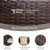 49in Brown Gradient Rattan Beige Cushion Rattan Swing Chair(Swing frames not included)