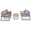 4 Piece Outdoor Patio Lounge Conversation Set