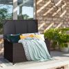 50 Gallon Outdoor Wicker Storage Box with Zippered Liner
