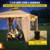 VEVOR Outdoor Canopy Gazebo Tent, Portable Canopy Shelter with 10'x10' Large Shade Space for Party, Backyard, Patio Lawn and Garden, 4 Sandbags