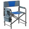 2-piece Padded Folding Outdoor Chair with Storage Pockets,Lightweight Oversized Directors Chair for indoor, Outdoor Camping, Picnics and Fishing