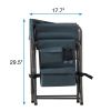 2-piece Padded Folding Outdoor Chair with Storage Pockets,Lightweight Oversized Directors Chair for indoor, Outdoor Camping, Picnics and Fishing
