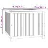 Patio Storage Box 29.5"x29.5"x22.8" Solid Wood Acacia