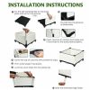 4PCS Elevated Planting Box White
