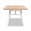 Maiden 71" 6-Seater Teak & Aluminum Patio Dining Table, Natural Teak
