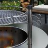 Outsunny 2-in-1 Smokeless Fire Pit, BBQ Grill, 25" Portable Wood Burning Firepit with Cooking Grate, Ash Tray & Poker