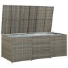 Patio Storage Box Poly Rattan 70.9"x35.4"x27.6" Gray
