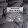 Porch Swing Cushions with Backrest, 2-3 Seater Waterproof Bench Pad Cushions, Thicken 4" Outdoor Swing Cushions