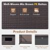 50 Gallon Outdoor Wicker Storage Box with Zippered Liner