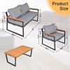 4 Piece Outdoor Patio Lounge Conversation Set