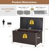 50 Gallon Outdoor Wicker Storage Box with Zippered Liner