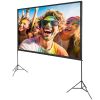 VEVOR Projector Screen with Stand, 120 inch 16:9 4K 1080 HD Outdoor Movie Screen with Stand, Wrinkle-Free Projection Screen with Tripods and Carry Bag