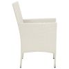 Patio Chairs with Cushions 4 pcs Poly Rattan White