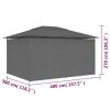 Garden Marquee with Curtains 157.4"x118.1" Anthracite