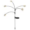 8 Pack Solar Swaying Garden Lawn Floor Lights with Snowflake Design, Outdoor Christmas Pathway