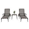 193*64.5*93cm Backrest Adjustable Courtyard Cast Aluminum Lying Bed Bronze