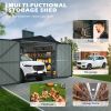 Outdoor Storage Shed 20x13 FT, Metal Garage Shed Backyard Utility Tool House Building with 2 Doors and 4 Vents for Car,Truck,Bike, Garbage Can,Tool