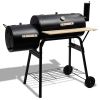 Outdoor Party Backyard Dinner Mobile Oil Drum Charcoal Smoker