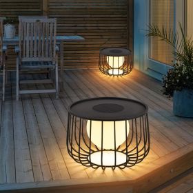 Outdoor Solar Powered Glow Garden Table, Lawn light, path light for yard patio garden front door (size: 15.7")